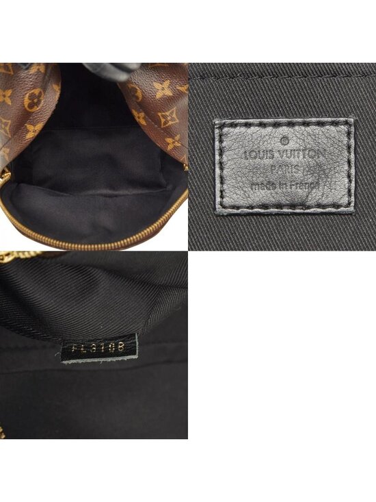Louis Vuitton Monogram Palm Springs PM Backpack Brown Black Leather